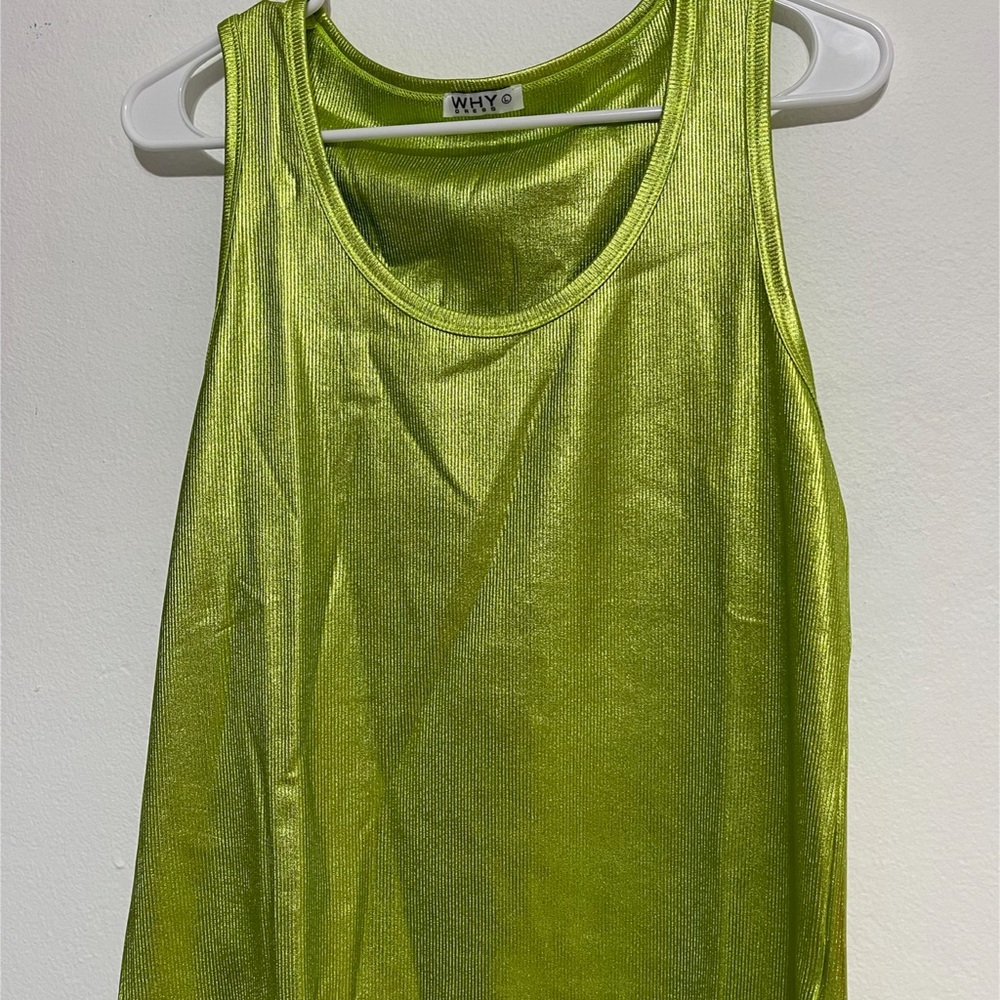 Vibrant Lime Green Tank Top by WHY